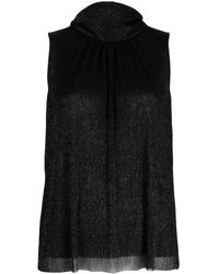 Talbot Runhof - Metallic-Effect Sleeveless Top - Lyst