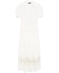 Maje - Maxikleid Aus Guipure-Spitze - Lyst