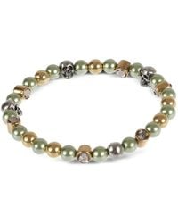 McQueen - Pulsera Con Cuentas Y Calavera - Lyst