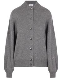 Brunello Cucinelli - Sequin-Embellished Button-Up Cardigan - Lyst