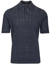 Al Duca d'Aosta - Polo En Maille À Design Côtelé - Lyst