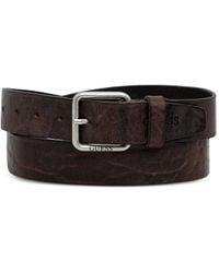Guess - Distressed-Effect Leather Belt - Lyst