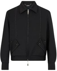 John Richmond - Stud-Embellished Zip-Up Jacket - Lyst