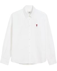 Ami Paris - Camisa con logo bordado - Lyst