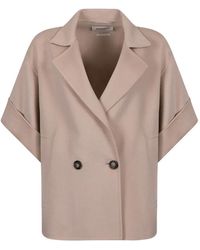 Weekend by Maxmara - Double-Breasted Short-Sleeve Coat - Lyst