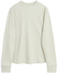 sunflower - Waffle-Knit Long-Sleeved Sweater - Lyst