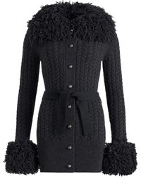 Patou - Cable-Knit Fringe-Trimmed Cardigan - Lyst