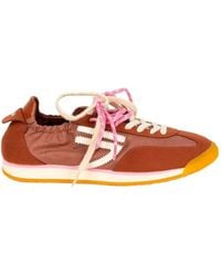 PURAAI - Panther Brownie Suede-Panelled Logo-Patch Sneakers - Lyst