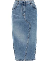 Givenchy - Gonna midi in denim - Lyst