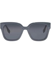 Fendi - Sonnenbrille Mit Eckigem Gestell - Lyst