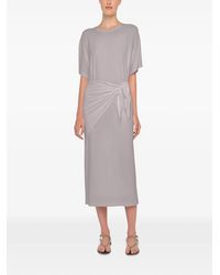Norma Kamali - Short-Sleeve Boxy Midi Dress - Lyst