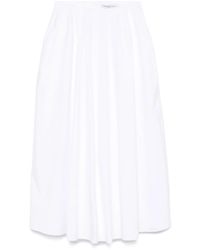 Carven - Cotton Midi Skirt - Lyst