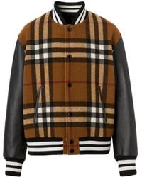 Burberry - Chaqueta bomber a cuadros - Lyst