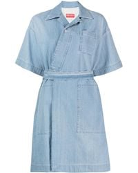 KENZO - Denim Short Dress - Lyst