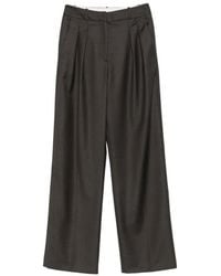 Loulou de Saison - Pleated Straight-Leg Trousers - Lyst
