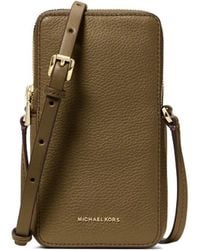 Michael Kors - Jet Set Small Pebbled Leather Smartphone Crossbody Bag - Lyst