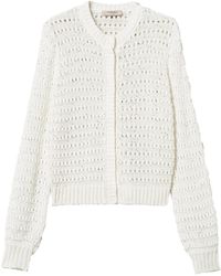 Twinset - Sequin-Embellished Open-Knit Cardigan - Lyst