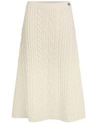 KARL LAGERFELD - Wool-Blend Cable Knit Skirt - Lyst