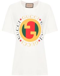 Gucci - T-shirt Met GG-logo - Lyst
