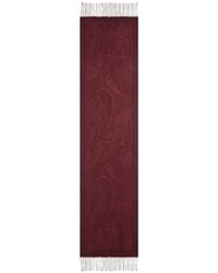 Etro - Wool Jacquard Scarf With Floral Paisley Motif - Lyst