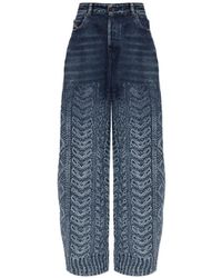 DIESEL - 1987 D-Khelz-S2 Cable-Knit Print Jeans - Lyst