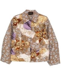 Biyan - Floral-Jacquard Bead-Embellished Jacket - Lyst