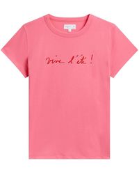 agnès b. - Slogan-print Cotton T-shirt - Lyst