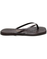 TKEES - Lily Square Croc Effect Flip-Flops - Lyst