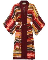 Carolina K - Eden Striped Belted Kimono - Lyst
