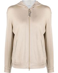Brunello Cucinelli - Cotton And Silk Blend Hoodie - Lyst