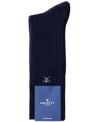 Hackett - Ribbed-Knit Embroidered-Logo Socks - Lyst