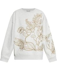 Munthe - Floral-Embroidered Sweatshirt - Lyst
