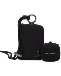 KARL LAGERFELD - Logo-Plaque Lanyard Wallet - Lyst