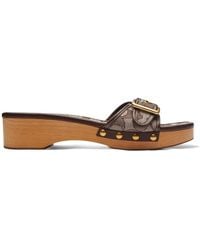 COACH - Margot Monogram Buckled Sandals - Lyst