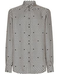 Dolce & Gabbana - Geometric-Print Silk Shirt - Lyst