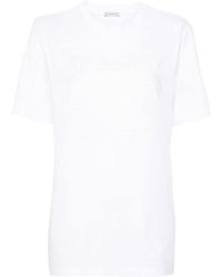 Moncler - T-Shirt mit Logo-Prägung - Lyst