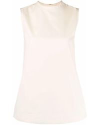 Jil Sander - Sleeveless Cotton Top - Lyst