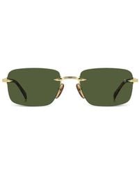 David Beckham - Rimless Rectangle-Frame Sunglasses - Lyst