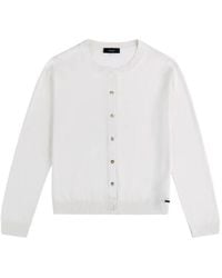 Fay - Cardigan Mit Logo-Schild - Lyst