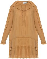 Isabel Marant - Lenora Broderie-Anglaise Ruffled Mini Dress - Lyst