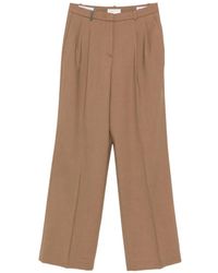 Peserico - Pleated Straight-Leg Trousers - Lyst