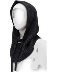 Pinko - Ribbed-Knit Drawstring Balaclava - Lyst