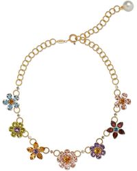 Dolce & Gabbana - フローラル ネックレス 18kイエローゴールド - Lyst