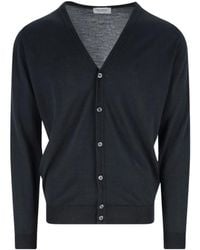 John Smedley - Cardigan Con Scollo A V - Lyst