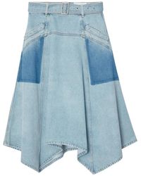 3.1 Phillip Lim - Patchwork Belted Midi Skirt - Lyst