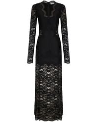 Rabanne - Long-Sleeve Lace Maxi Dress - Lyst