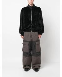 Gcds - Logo-Embroidered Velvet Bomber Jacket - Lyst
