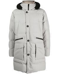 Woolrich - Button-Fastening Hooded Down Jacket - Lyst
