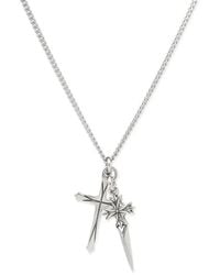Emanuele Bicocchi - Collier Pugnale+Cross - Lyst