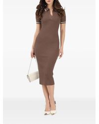 ARMANI EXCHANGE - Cable-Knit Polo-Collar Dress - Lyst